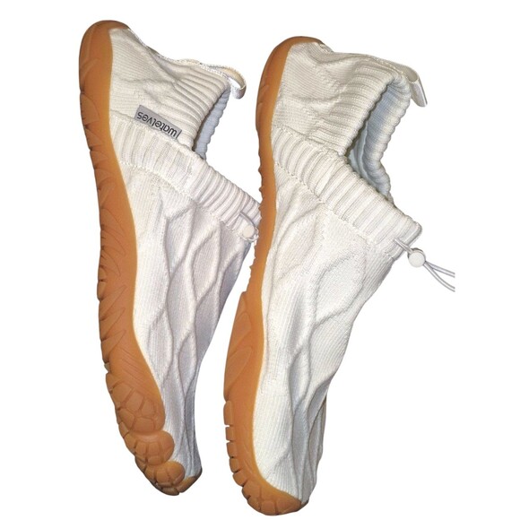 WateLves Barefoot Shoes Women Men 38 Minimalist Comfortable Walking Cream Knit - Picture 3 of 6